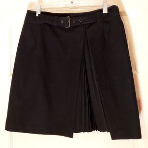 Comptoir Des Cotonniers Black Pleated Front Skirt
